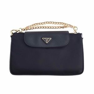 Prada Saffiano Nylon Navy Blue Crossbody Handbag